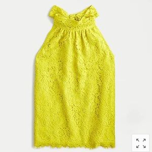 J. Crew Tie-Neck Top in Lace